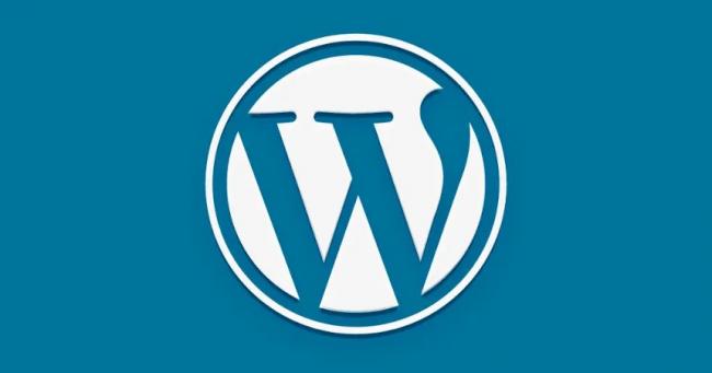 Logotipo de WordPress sobre fondo azul