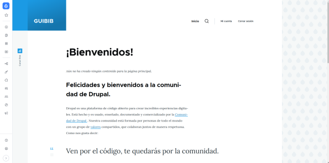 Nuevo menú de administración de Drupal